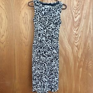 Evan Picone Black/White Floral Dress